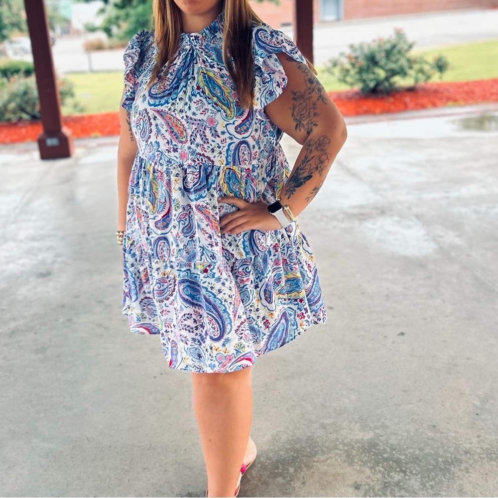 paisley print dress